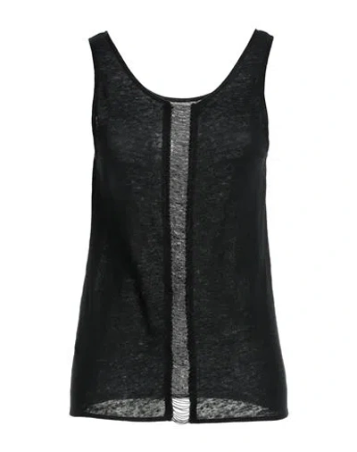 Majestic Filatures Woman Top Black Size 4 Linen