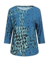 Majestic Filatures Woman Top Bright Blue Size 4 Viscose, Linen, Elastane