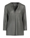 Majestic Filatures Woman Top Dark Green Size 4 Viscose, Elastane