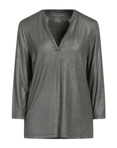 Majestic Filatures Woman Top Dark Green Size 4 Viscose, Elastane