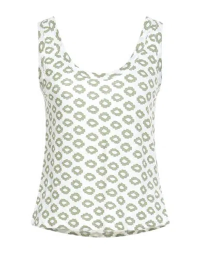 Majestic Filatures Woman Top Green Size 1 Linen, Elastane