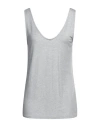 Majestic Filatures Woman Top Light Grey Size 3 Viscose, Elastane