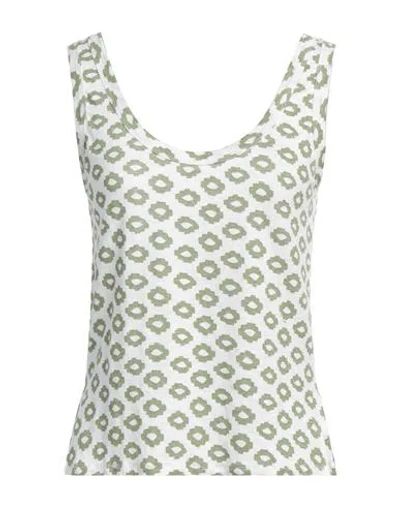 Majestic Filatures Woman Top Military Green Size 1 Linen, Elastane