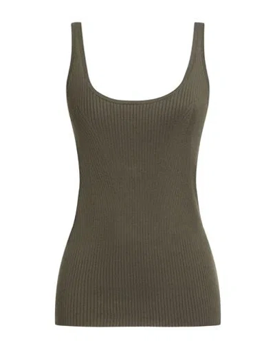 Majestic Filatures Woman Top Military Green Size 1 Organic Cotton, Elastane In Gray