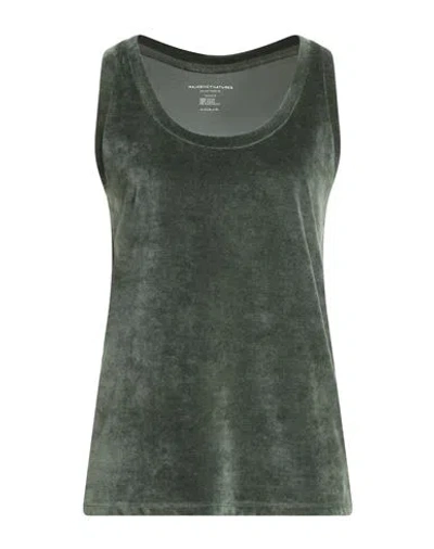Majestic Filatures Woman Top Military Green Size 2 Cotton, Modal, Elastane