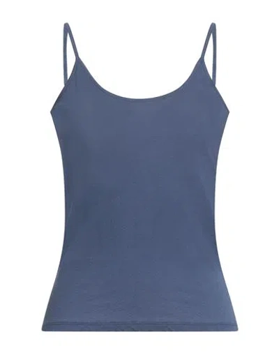 Majestic Filatures Woman Top Navy Blue Size 1 Cotton