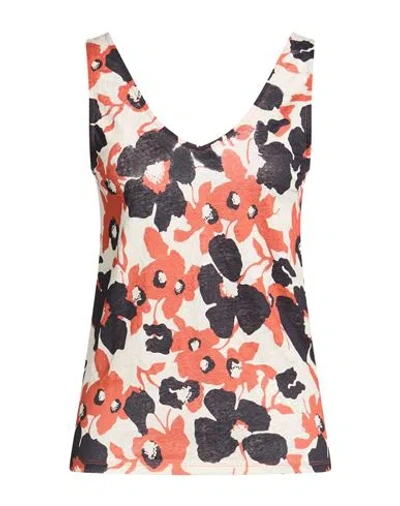 Majestic Filatures Woman Top Rust Size 1 Cotton, Linen In Multi