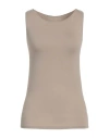 Majestic Filatures Woman Top Sand Size 1 Viscose, Elastane In Beige