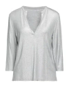 Majestic Filatures Woman Top Silver Size 1 Viscose, Elastane In Silver
