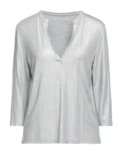Majestic Filatures Woman Top Silver Size 1 Viscose, Elastane