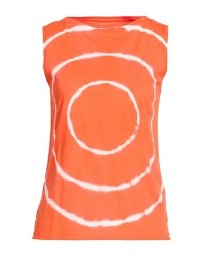 Majestic Filatures Woman Top Tomato Red Size 1 Organic Cotton In Orange