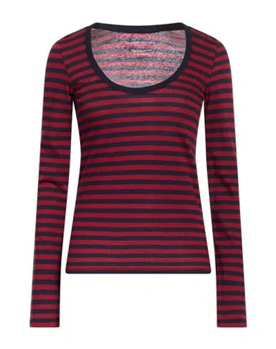 Majestic Filatures Woman T-shirt Brick Size 1 Cotton, Cashmere In Multi
