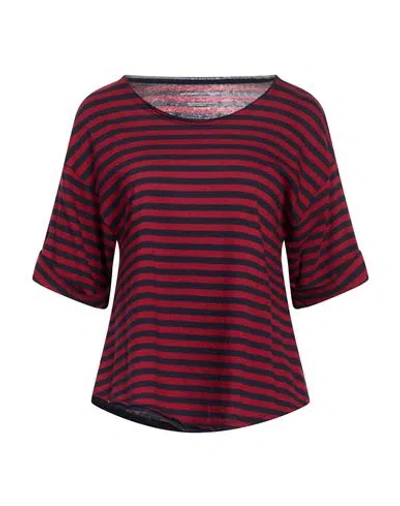 Majestic Filatures Woman T-shirt Brick Size 1 Organic Cotton, Cashmere In Red