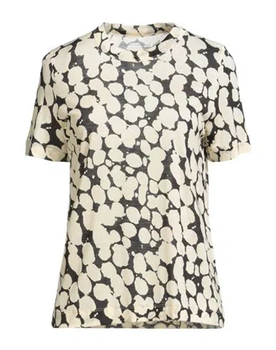 Majestic Filatures Woman T-shirt Cream Size 1 Lyocell, Virgin Wool In Multi