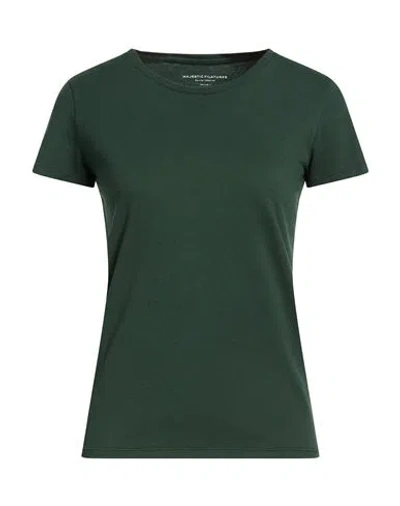 Majestic Filatures Woman T-shirt Dark Green Size 1 Organic Cotton