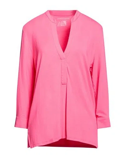 Majestic Filatures Woman T-shirt Fuchsia Size 3 Viscose, Elastane In Pink