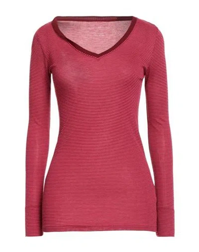 Majestic Filatures Woman T-shirt Garnet Size 2 Viscose In Pink