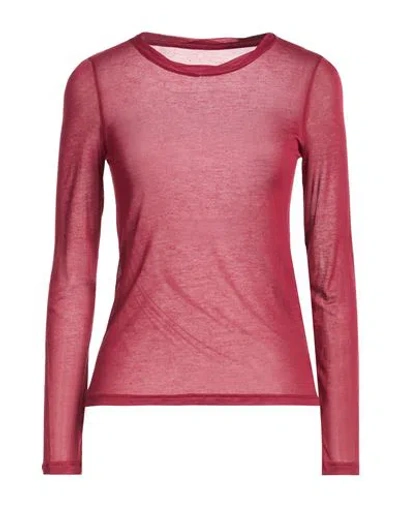 Majestic Filatures Woman T-shirt Garnet Size 3 Micro Modal, Cashmere In Red