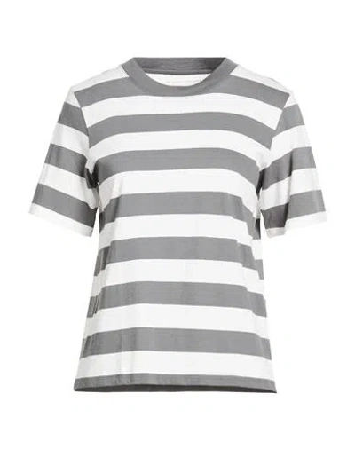 Majestic Filatures Woman T-shirt Grey Size 1 Cotton In Gray