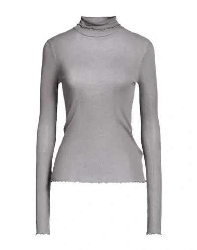Majestic Filatures Woman T-shirt Grey Size 1 Micro Modal, Cashmere In Gray