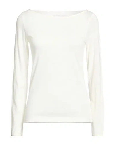 Majestic Filatures Woman T-shirt Ivory Size 1 Cotton, Cashmere In Black