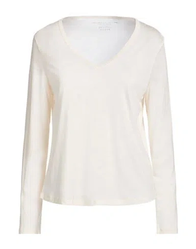 Majestic Filatures Woman T-shirt Ivory Size 1 Lyocell, Virgin Wool In Neutral