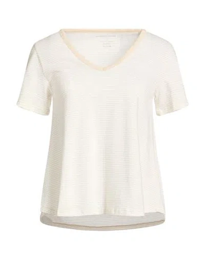 Majestic Filatures Woman T-shirt Ivory Size 1 Organic Cotton In Multi