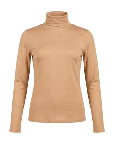 Majestic Filatures Woman T-shirt Light Brown Size 2 Cotton, Cashmere