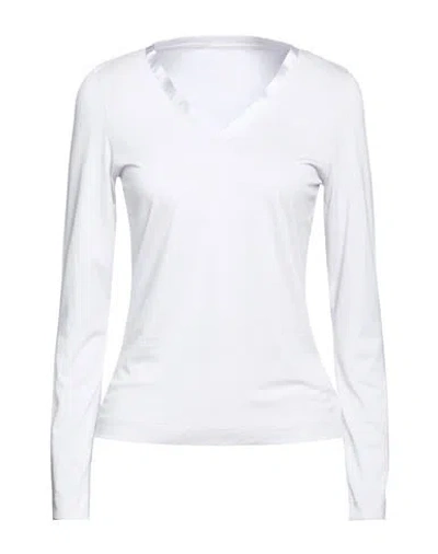 Majestic Filatures Woman T-shirt Light Grey Size 1 Lyocell, Organic Cotton In White