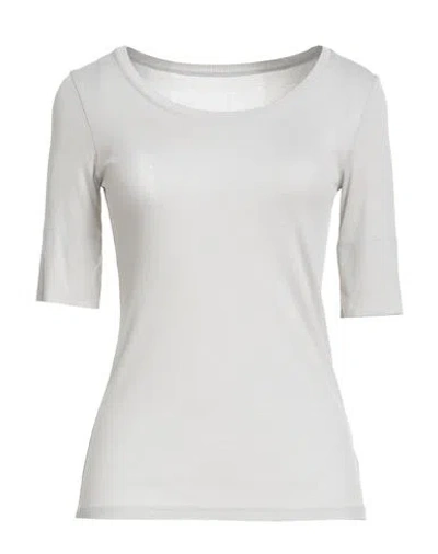 Majestic Filatures Woman T-shirt Light Grey Size 1 Viscose In Gray