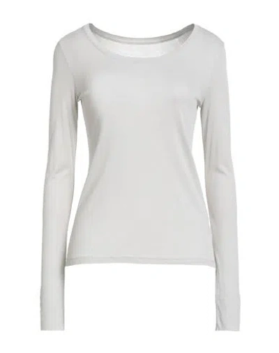 Majestic Filatures Woman T-shirt Light Grey Size 1 Viscose In White