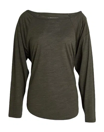 Majestic Filatures Woman T-shirt Military Green Size 1 Lyocell, Virgin Wool