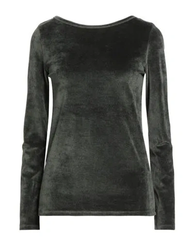 Majestic Filatures Woman T-shirt Military Green Size 1 Organic Cotton, Modal, Elastane In Multi