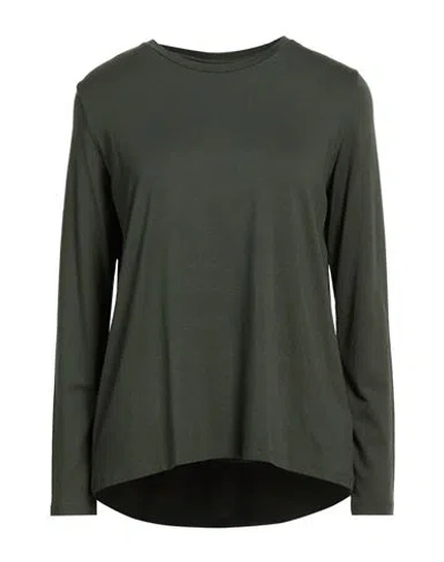 Majestic Filatures Woman T-shirt Military Green Size 1 Viscose, Elastane