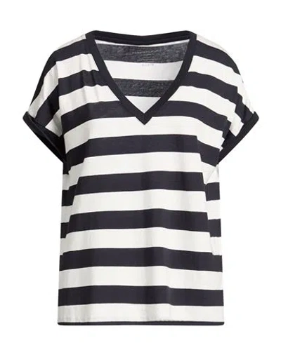 Majestic Filatures Woman T-shirt Navy Size 1 Cotton In Multi