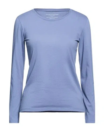 Majestic Filatures Woman T-shirt Slate Blue Size 1 Cotton