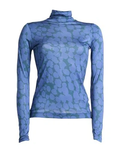 Majestic Filatures Woman T-shirt Slate Blue Size 1 Lyocell, Virgin Wool