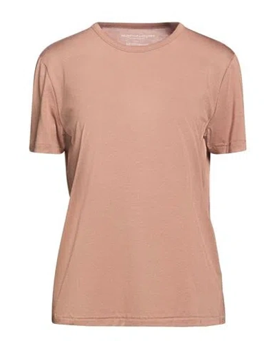 Majestic Filatures Woman T-shirt Taupe Size 1 Lyocell, Cotton In Brown