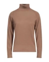 Majestic Filatures Woman Turtleneck Camel Size 1 Cashmere In Beige