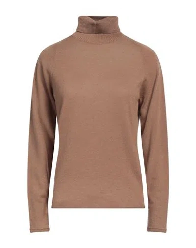 Majestic Filatures Woman Turtleneck Camel Size 1 Cashmere In Beige