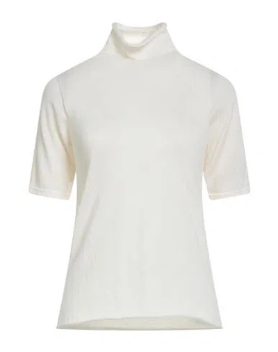 Majestic Filatures Woman Turtleneck Cream Size 1 Cashmere In White