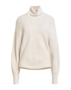 Majestic Filatures Woman Turtleneck Ivory Size 1 Merino Wool In White