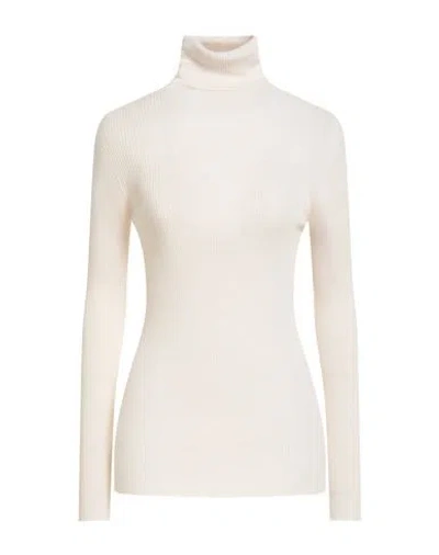 Majestic Filatures Woman Turtleneck Ivory Size 1 Merino Wool In White