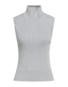 Majestic Filatures Woman Turtleneck Light Grey Size 1 Merino Wool In Gray