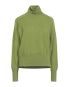 Majestic Filatures Woman Turtleneck Lime Green Size 1 Cashmere In Green