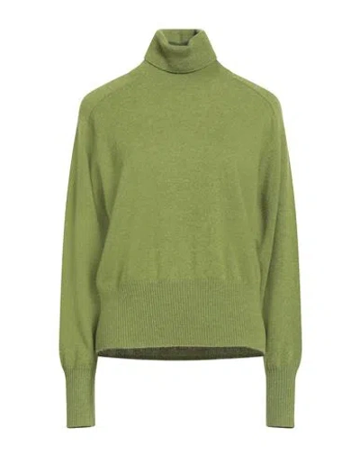 Majestic Filatures Woman Turtleneck Lime Green Size 1 Cashmere