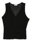 Majestic Fine-knit Vest In Black