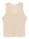 Majestic Fine-knit Vest In Neutrals