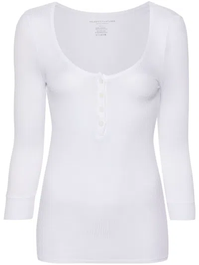Majestic Fine-ribbed T-shirt In White
