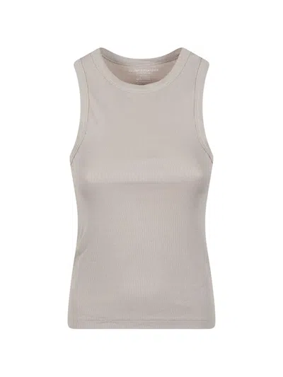 Majestic Fine-ribbed Tank Top In White
